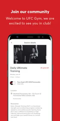 UFC Gym Australia android App screenshot 2